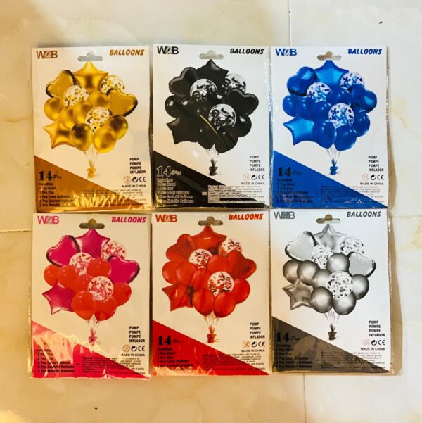 14PCS Theme Decoration Set |6 Color Options for Stylish Celebrations