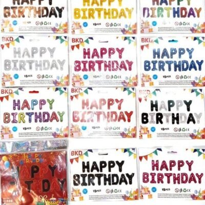 Happy Birthday Foil Balloons | 12 Colors for  Party Decor