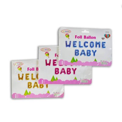 WELCOME BABY FOIL BALLOONS