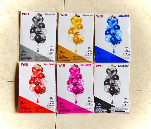 9PCS Theme Balloons | 6 Vibrant Colors for Party Decorations