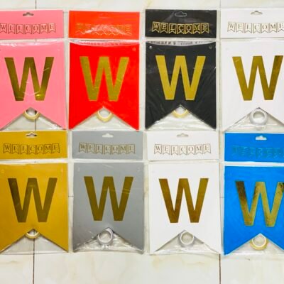 Buy Welcome Card Banner | 8 Color Pack for Parties & Events
