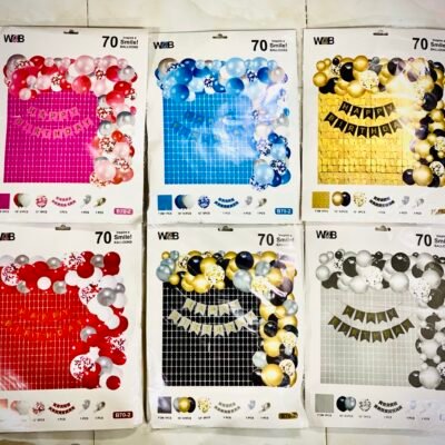 70PCS Theme Decoration Set | 6 Vibrant Colors for Any Celebration