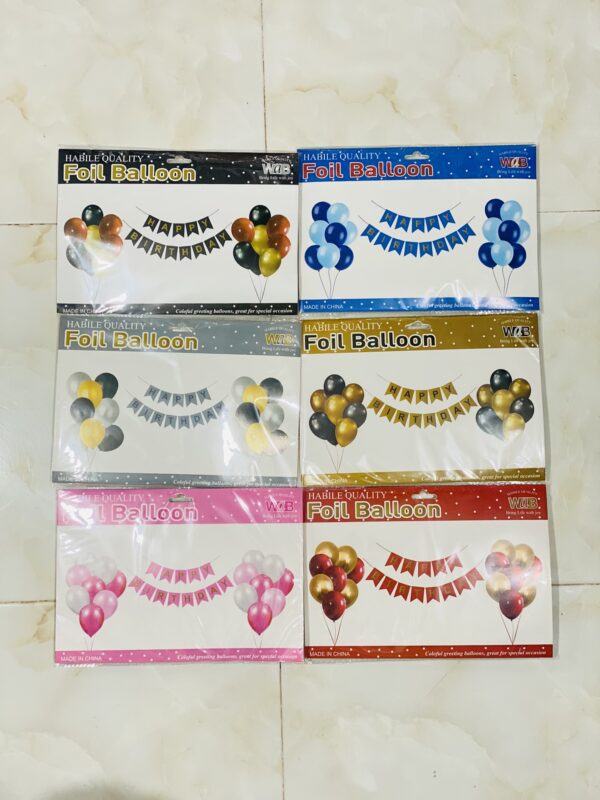Banner Theme Foil Balloons | 6 Color Options for Stunning Party Decor