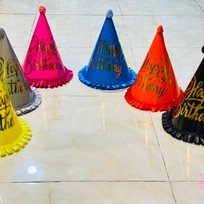 Birthday Caps | 6PCS Pack in 6 Vibrant Colors for Party Fun