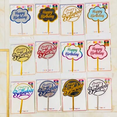 Happy Birthday Cake Toppers |Multicolor Decorations for Festive Cakes