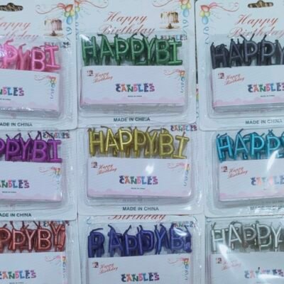 Happy Birthday Alphabet Candles | 9 Colors for Festive Cake Décor