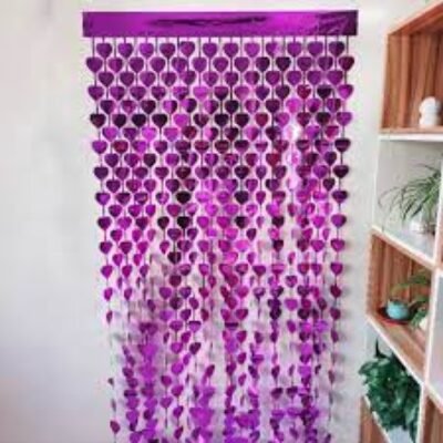 Heart-Shaped Foil Curtain |Perfect for  Party Decorations