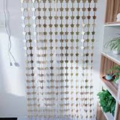 STAR SHAPE FOIL CURTAIN 6FT LENGHT 3FT WIDTH
