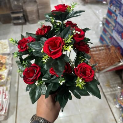 Elegant  Velvet Red Rose Bunch | Perfect for Any Décor