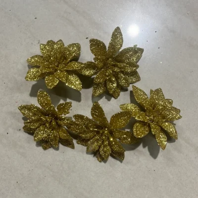 Glitter Flower Pack  | Sparkling Artificial Flowers for Decor | Crafts