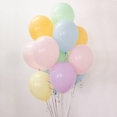 100PCS Pastel Balloons | 7-Color Set for Parties & Decorations