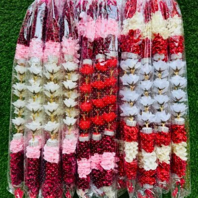 Stunning Ribbon with Different Roses Artificial Mala – Elegant & Reusable