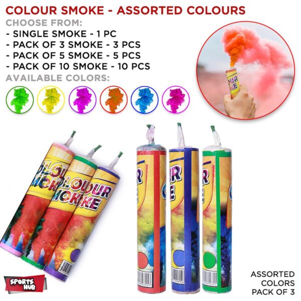 Colored Party Smokes | Vibrant &amp| Fun Smoke Effects|5pc pack - Image 2