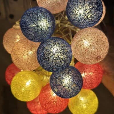 20pc Ball String Lights | 10FT Warm LED Fairy Lights for Indoor & Outdoor Decor