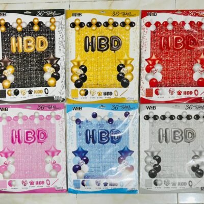 36 Pcs Party Decoration Set | 6 Color Theme | Perfect for Events & Celebrations