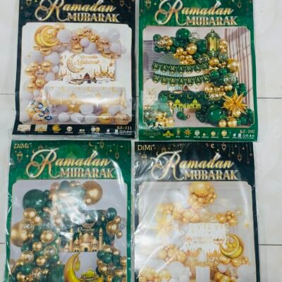Ramadan Full Foil Theme Decoration Kit | Shiny Islamic Party & Home Decor Set