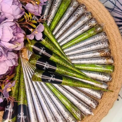 WAB Organic Mehndi Cone | Box of 12pcs Natural Henna Cones for Bridal, Eid & Party Mehndi