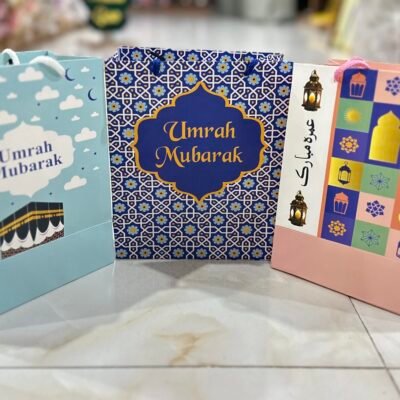 Umrah Tabarruk Card Bags | Elegant Islamic Gift Packaging for Pilgrimage Souvenirs