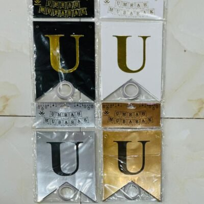 Elegant Umrah Mubarak Card Banners  Islamic Decoration Banner for Umrah Celebration & Gift Packing
